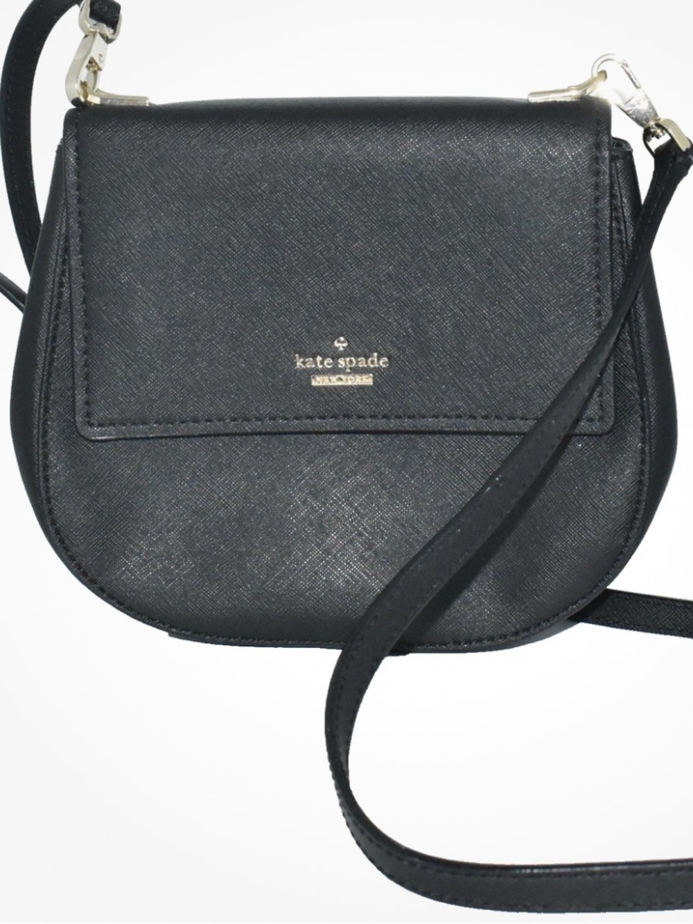 Kate Spade Cameron Street Byrdie Black Coated Leather Crossbody Bag Purse